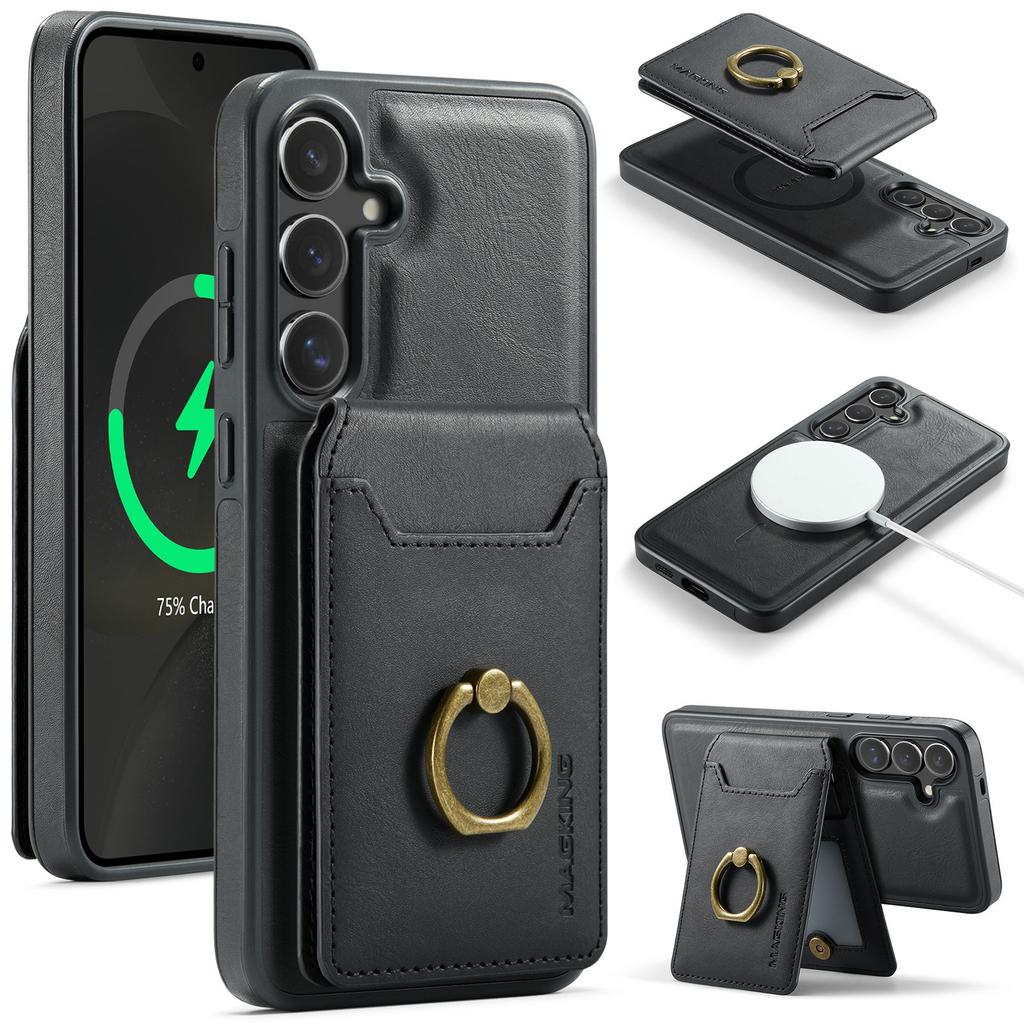 MAGKING K1 Series For Samsung Galaxy S26 / S26 Pro Magnetic Case PC + TPU + PU Phone Cover with Card Holder