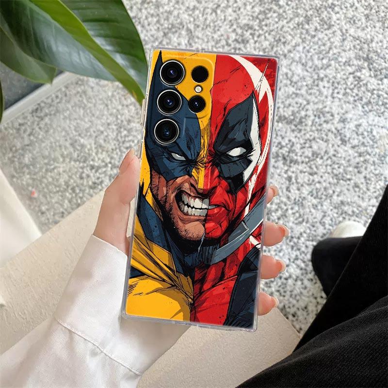Mavel The Avengers Transparent Case For Samsung Galaxy S26 S25 Ultra S24 S22 S26 Plus S20 S23 S21 S25 FE 5G Clear Silicone Cover