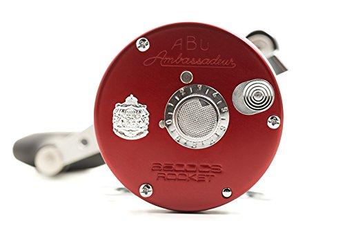 AbuGarcia Ambassadeur 6501CS Rocket Red Left-Handed Counterbalanced Handle Round Reel for Cage Fishing