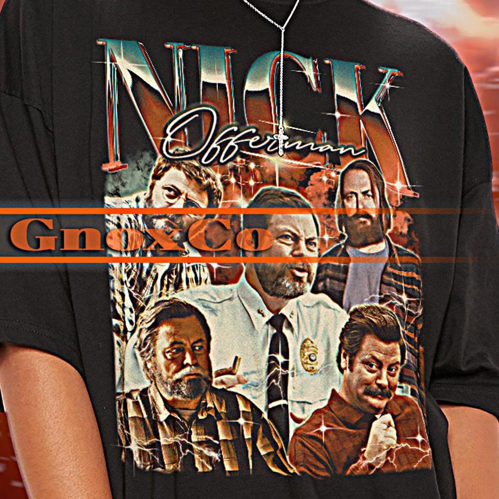 NICK OFFERMAN Retro Shirt, Nick Offerman Tshirt, Nick Offerman Vintage Tees, Nick Offerman Retro 90s Sweater, Nick Offerman Gift #saf