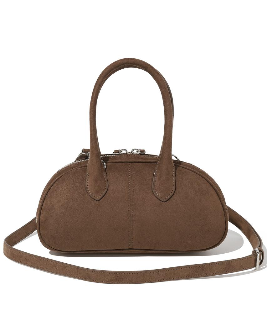 Covernat Woman Cloverheart Classic Suede Tote Bag Brown