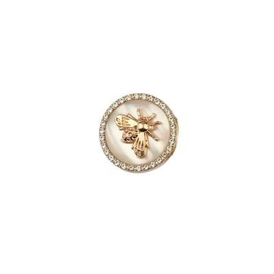 18MM-25MM Three-dimensional Little Bee Buttons Gold Luxury Metal Buttons Fashionable Round Shank Buttons Cardigan Sweater