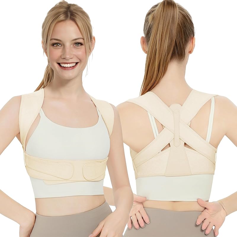 Back Brace Posture Corrector for Women, Upper Back Support Straps Straightener, Hunchback Improve Posture Correct-Shoulder, Upper Back Pain Relief L/XL