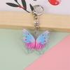 Plastic Butterfly Shaped Keychain Gift for Women Girl Keys Bags and Phones Charm Decorative Butterfly Key Rings