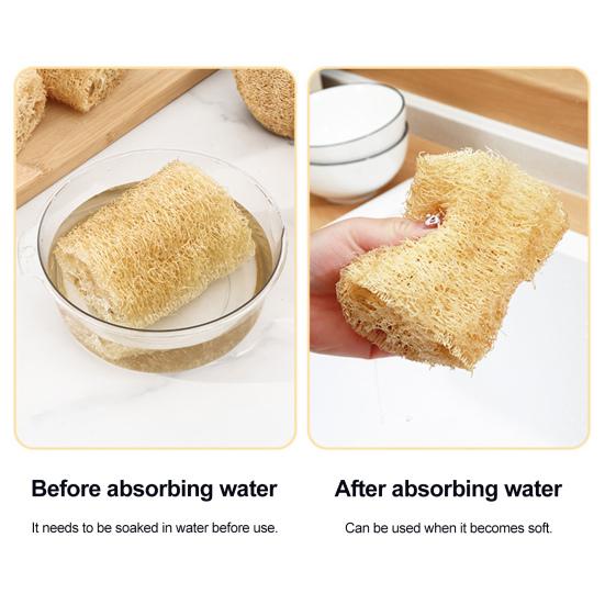 Yousheng Loofah Dishwashing Cloth Reusable Sponge Cleaning Clothes Oil-Free Decontamination Dishcloth Kitchen Helper