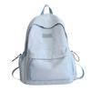 Schoolbagins Japanese Lazy Wind Student Backpack Women's Solid Color Casual Junior High School School Bag Simple Niche Versatile Backpack