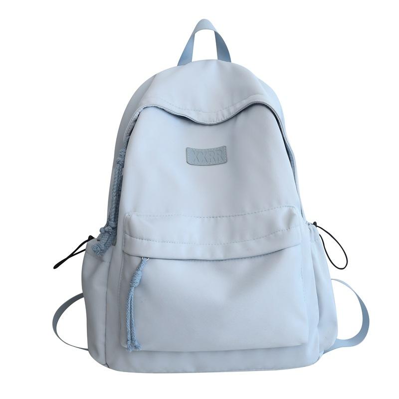 Schoolbagins Japanese Lazy Wind Student Backpack Women's Solid Color Casual Junior High School School Bag Simple Niche Versatile Backpack