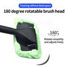 Car Windshield Cleaning Tool Front Windscreen Defogging Brush Household Glass Dust Cleaner with Washable Reusable Microfiber Pad