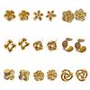 High-End Flower-Shaped Stainless Steel Stud Earrings - Niche, Exquisite, Light Luxury
