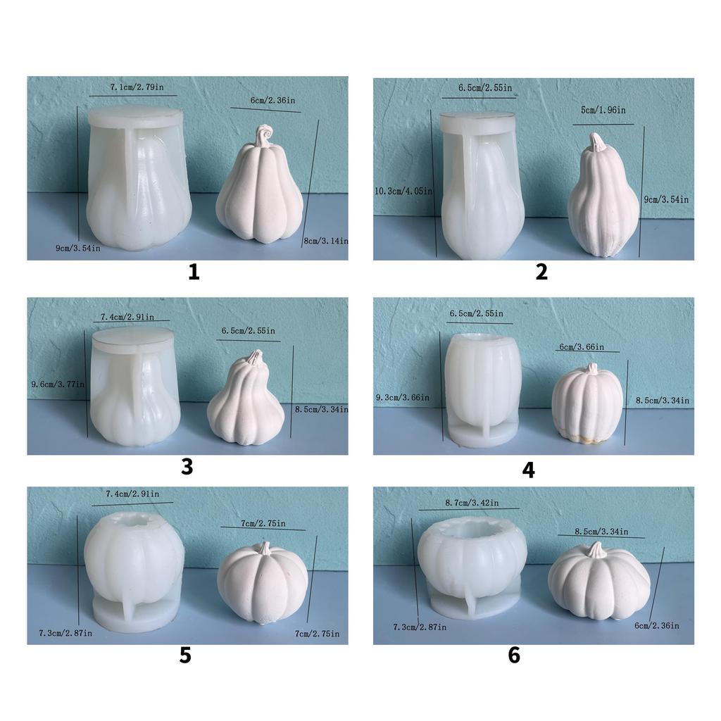 Pumpkin Candle Crafting Mold Silicone Mould for Unique Handmade Crafts Epoxy Resin Desktop Decoration Making Mold
