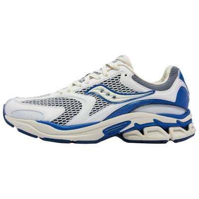 GRID FUSION Breathable Running Shoes Unisex White Blue S79093-4