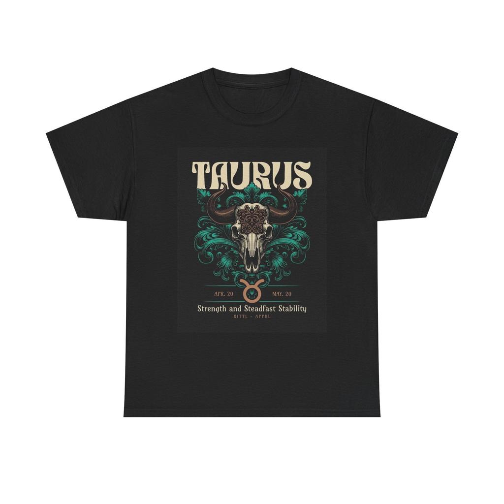 Taurus Zodiac Astrology Sign Graphic T Shirt Unisex Heavy Cotton Tee