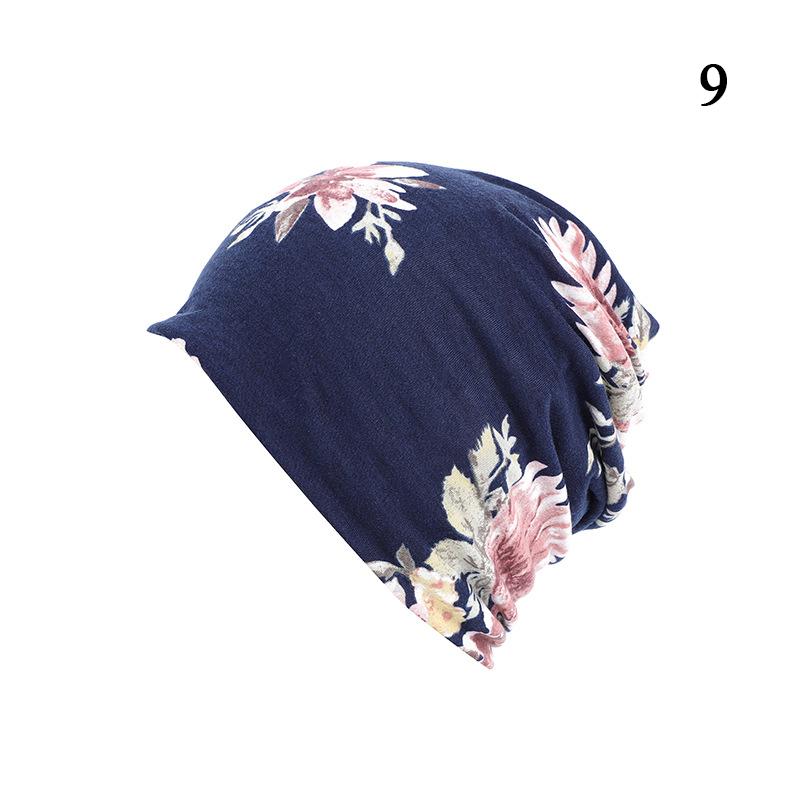 Women Printed Warm Beanie Hats Chemotherapy Cap Summer Thin Cap Turban Tube Bandana Headband Soft Stretch Bonnet Nurse Cap