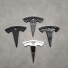 Für Chrome Schwarzes Logo Auto Lenkradabdeckung Aufkleber Abzeichen Emblem Für Tesla Model 3 Y X S Aufkleber Ersatz Zubehör