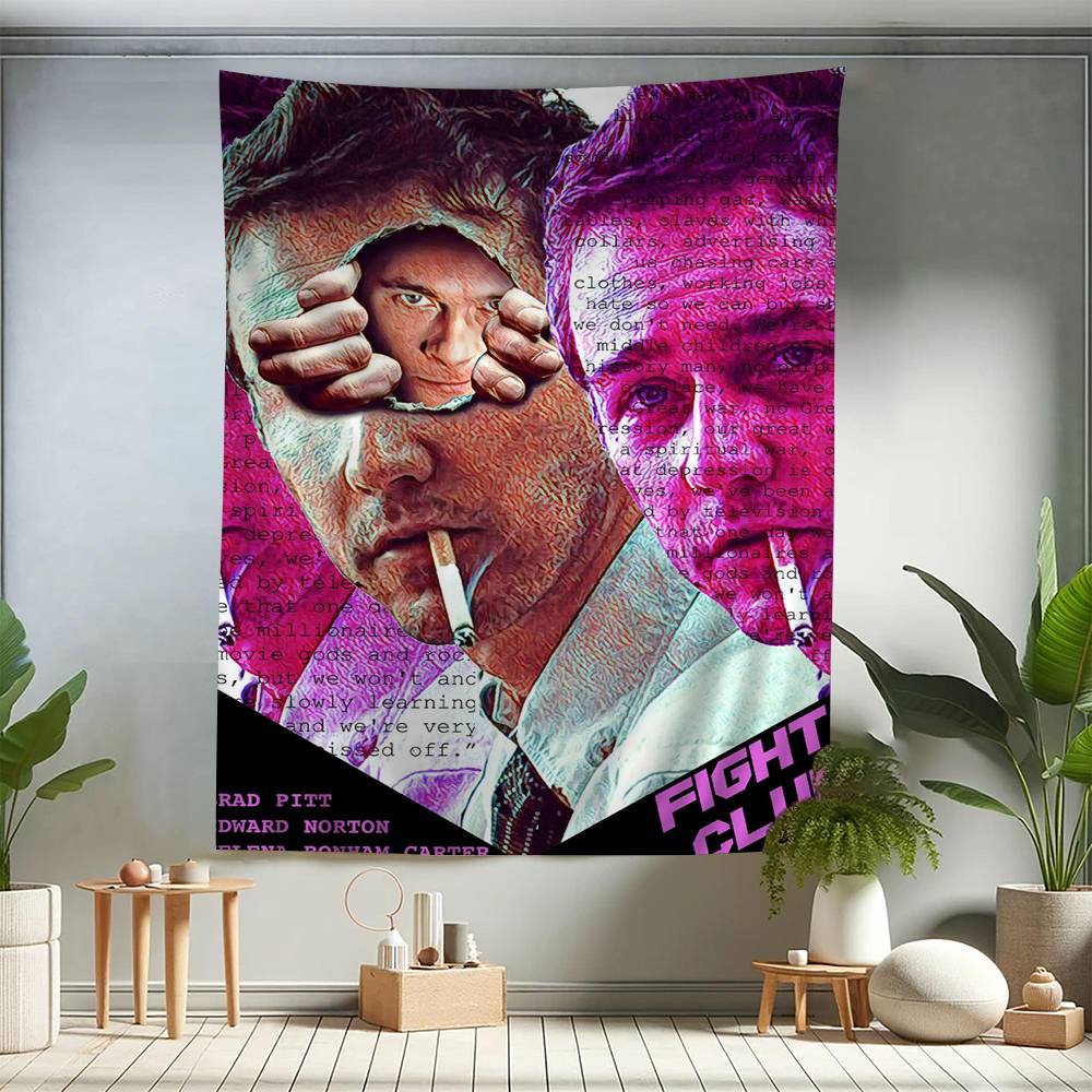 Movie Fight Club Colorful Tapestry Wall Hanging Hanging Tarot Hippie Wall Rugs Dorm Wall Art Decor
