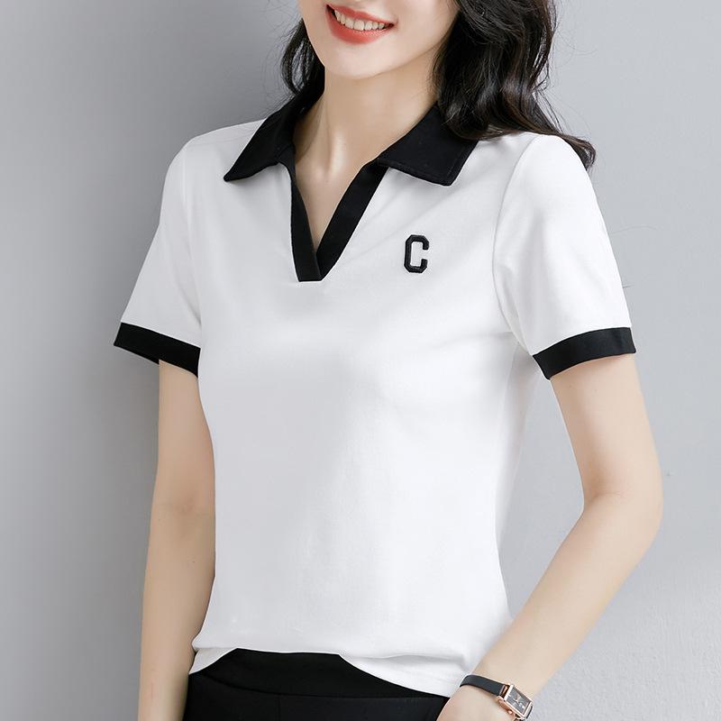 

WomenSleeve V-neck Stripe Knitwears Slim Fit Shirt Pullovers Thin Knit Tops