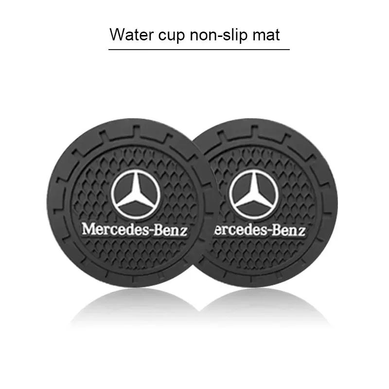 Samochodowa antypoślizgowa silikonowa podstawka pod kubek Wodoodporna mata pod kubek na wodę do Mercedes Benz E S C A B Klasa GLE GLS GLC CLA GLA GLK GLB W204 W205