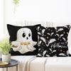 Spooky and Fun Halloween Pillowcases: Ghosts, Bats, and Pumpkins! Sofa Cushion Cover, Holiday Party Decoration, Gift