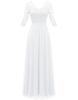 Elegant Lace Splicing Long Evening Dress for an Impressive Look