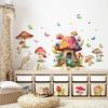 Animal Mushroom Butterfly Wall Sticker Kids Room Background Home Decoration Mural Living Room Wallpaper Funny Decal