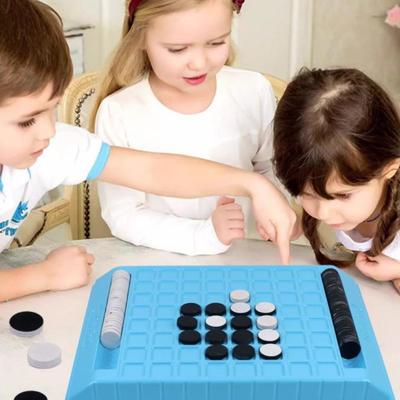 Tabletop Game Flip Black White Chess Board Parent-Child Interactive Portable Kid Overturn Chess Touch Flip Montessori