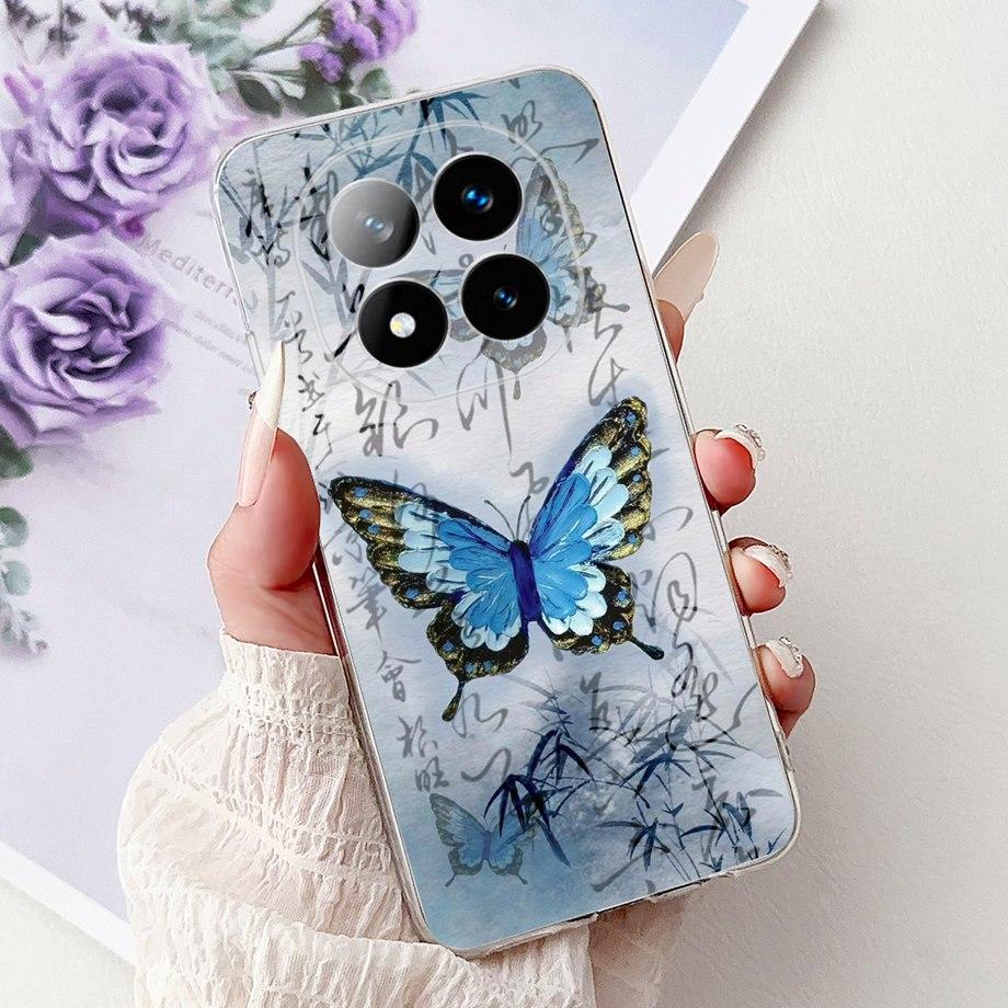 Soft Liquid Silicone Back Cover For Xiaomi Redmi Note 14 Pro Plus Phone Case Marble Gothic Style Bumper For Redmi Note 14 4G 5G