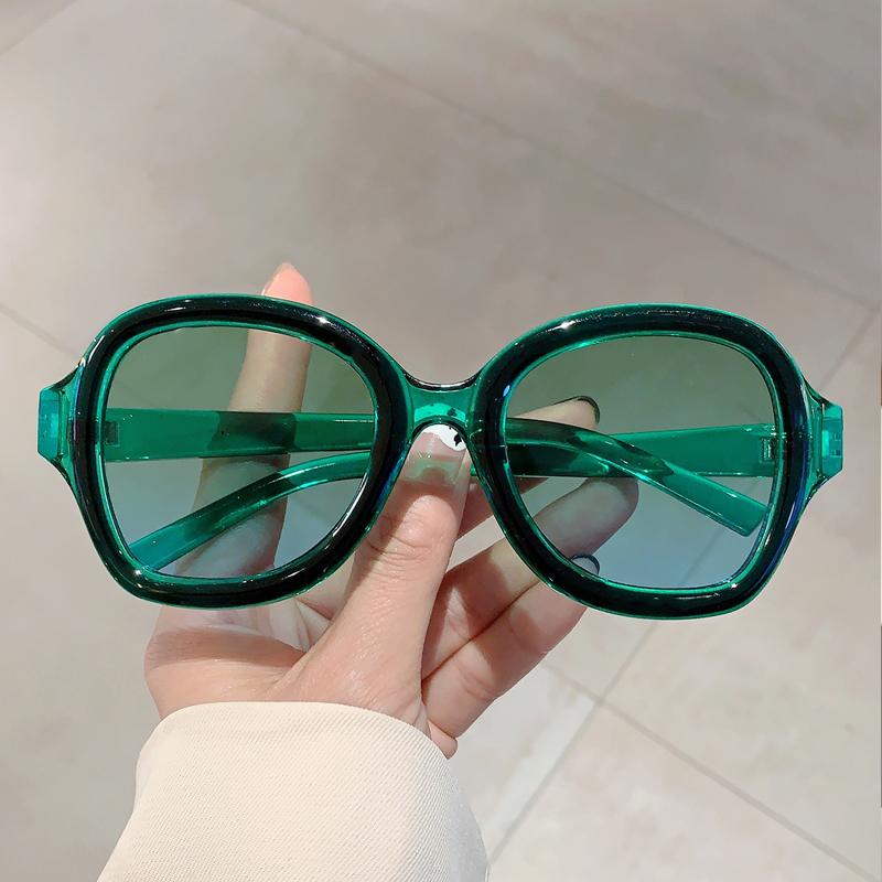 Y2k Pilot Sunglasses  New in Women Stylish Multicolor Gradient Beach Shades Trendy Brand Designer Green Sun Glasses