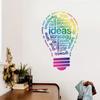 English Light Bulbs Get Inspiration Creative Wall Stickers for Bedroom Living Room Decoration Wall Decals