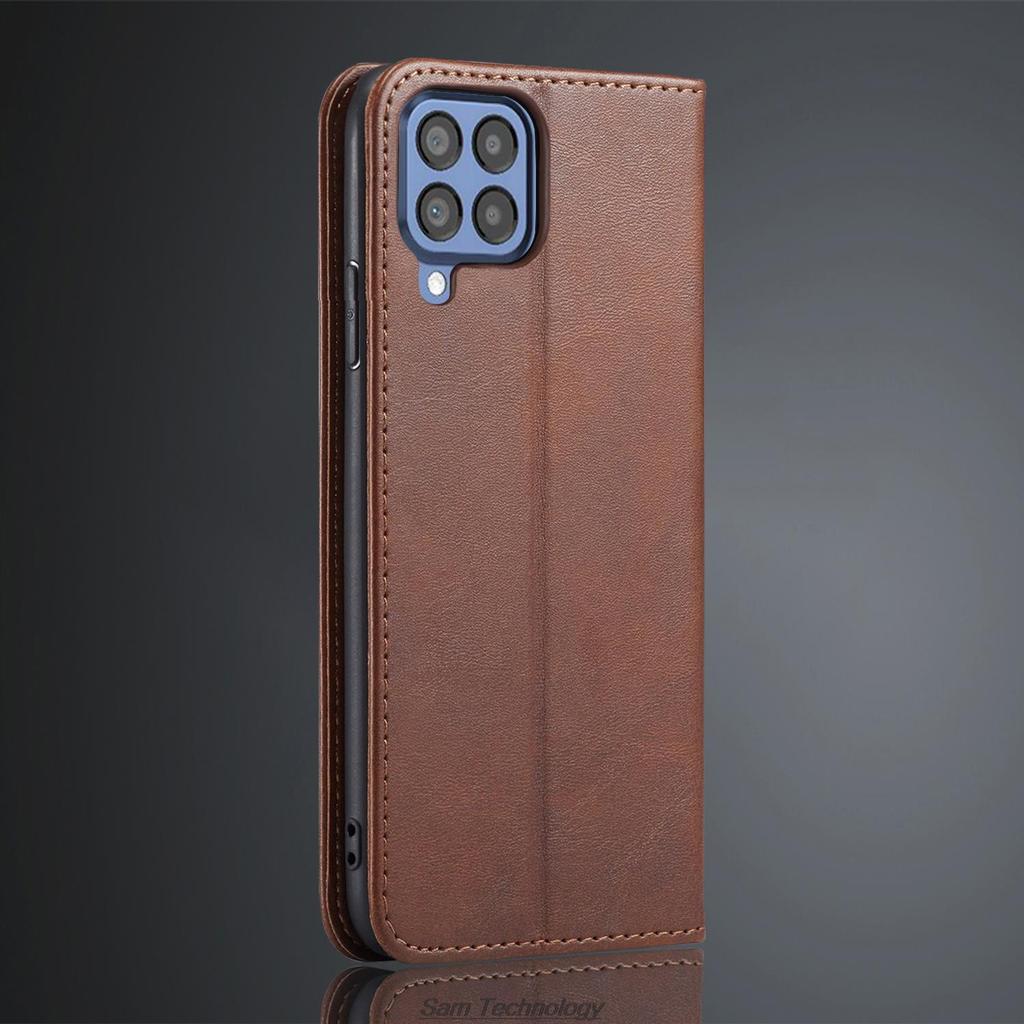 Magnetische Lederhülle für Samsung Galaxy M33 (M33 5G) Holster Flip-Cover Fall Brieftasche Telefon Taschen Capa Fundas Coque