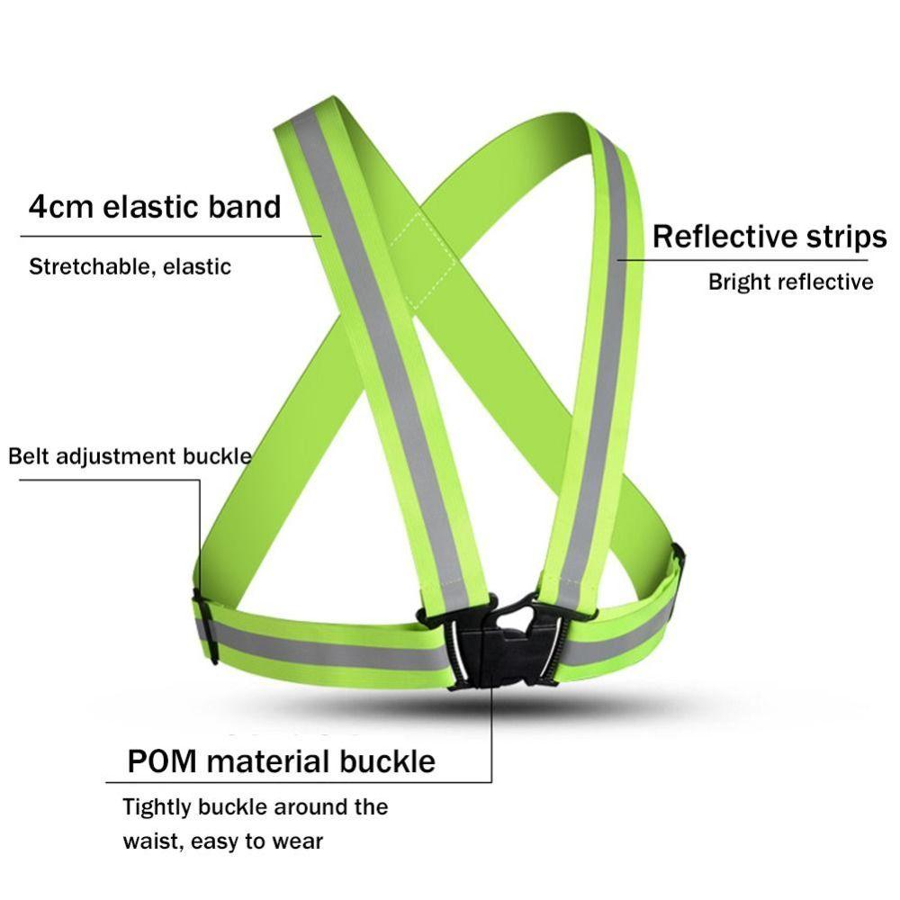 Cinturini Riflettenti Multicolore Giubbotto di Sicurezza Fascia Elastica Per Adulti Bambini