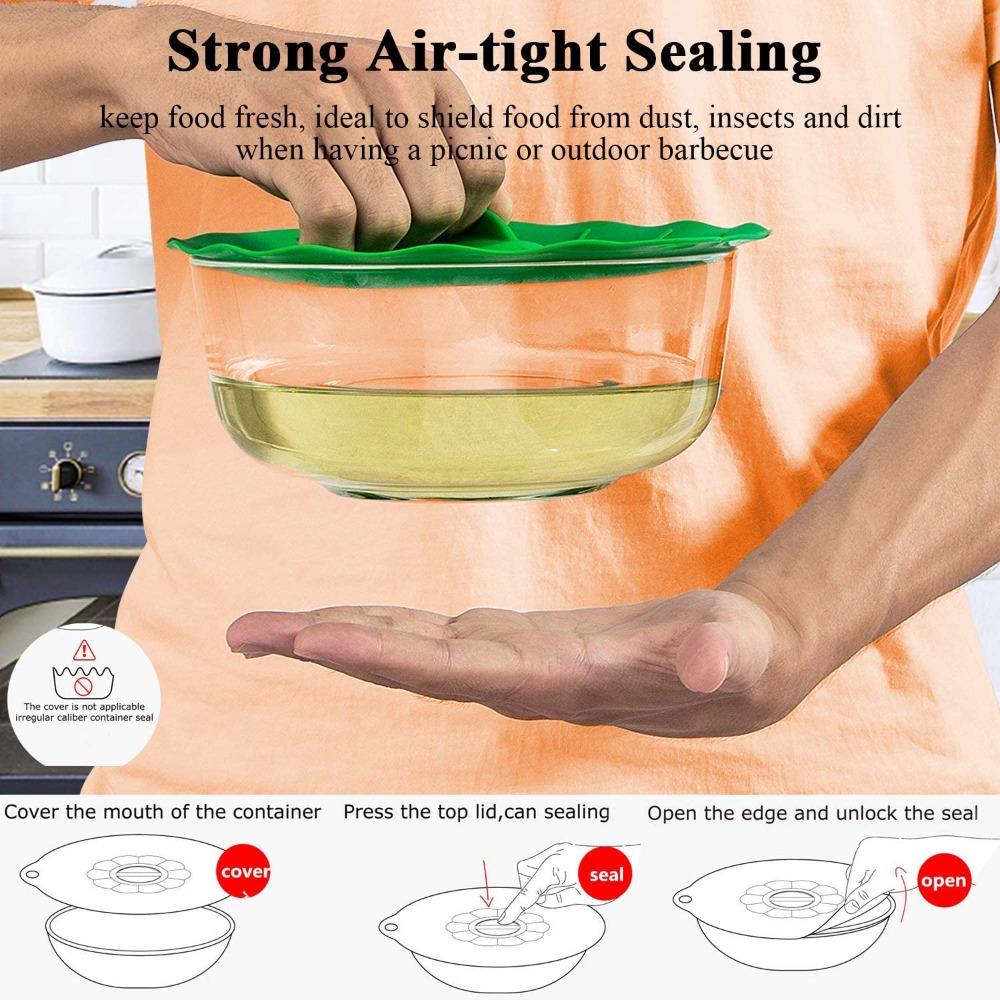 Keep Fresh Reusable Sealed Heat Resistant Kitchen Gadgets Storage Cover Food Lid Microwave Cover