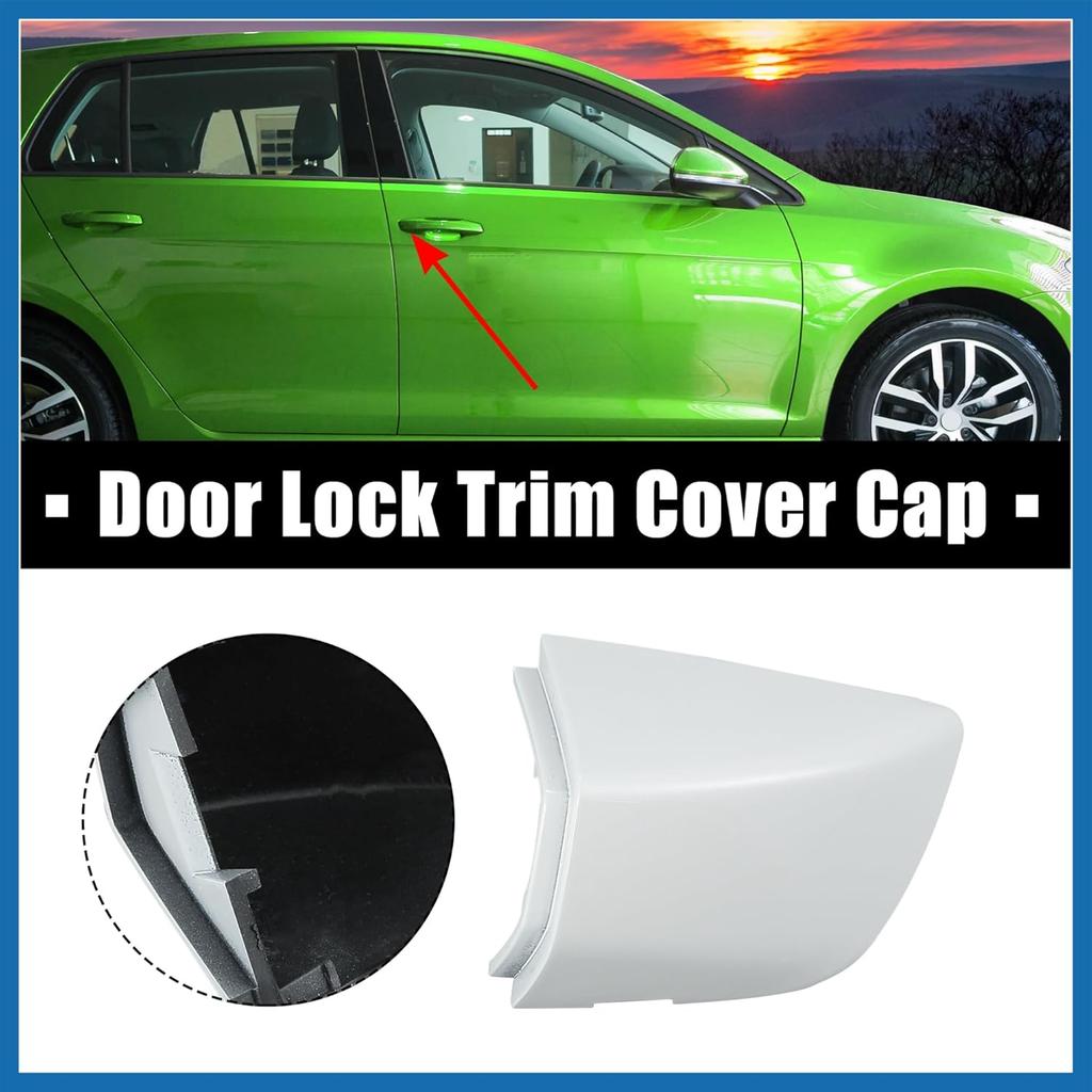 1K8837879 1K8-837-879-GR-U Door Trim Cover Front Driver Left Door Handle Cover White for Volkswagen Golf Passat GTI Item Replacement