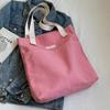 Canvas Bag Large Capacity Thickened Shoulder Handbag Simple Women Commute To Work Class Pack Books A4 File Cloth Bag