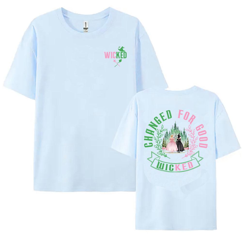 Fashion Film Wicked for Good Tshirts Short Sleeve Cotton Female Tshirt Casual Loose Graphic Printing Tees Women Men Clothing