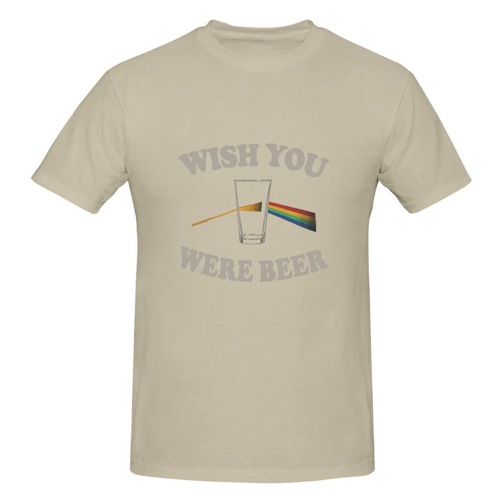 Wish You Were Beer Oversize Tshirt Solid Color Minimalism Embroidery Tee
