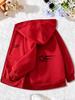 Boys Full Zip Hooded Sweatshirt Simple Racing Football Silhouette Pattern Loose Daily Kids Outerwear With Front Pocket