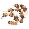 Bird Bite Toy Set Nutty Vine Ball Cuttlebone Hanging Parrot Chewing String with Stainless Steel Hooks for Birds