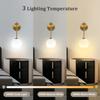 Battery Powered/Rechargeable Wireless Wall Lights 12 RGB and 3CCT Dimmable Wall Lamp, Wall Sconces