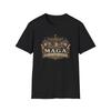 MAGA Shield with American Flags T-and Kids Tshirt | Patriotic Political Tee