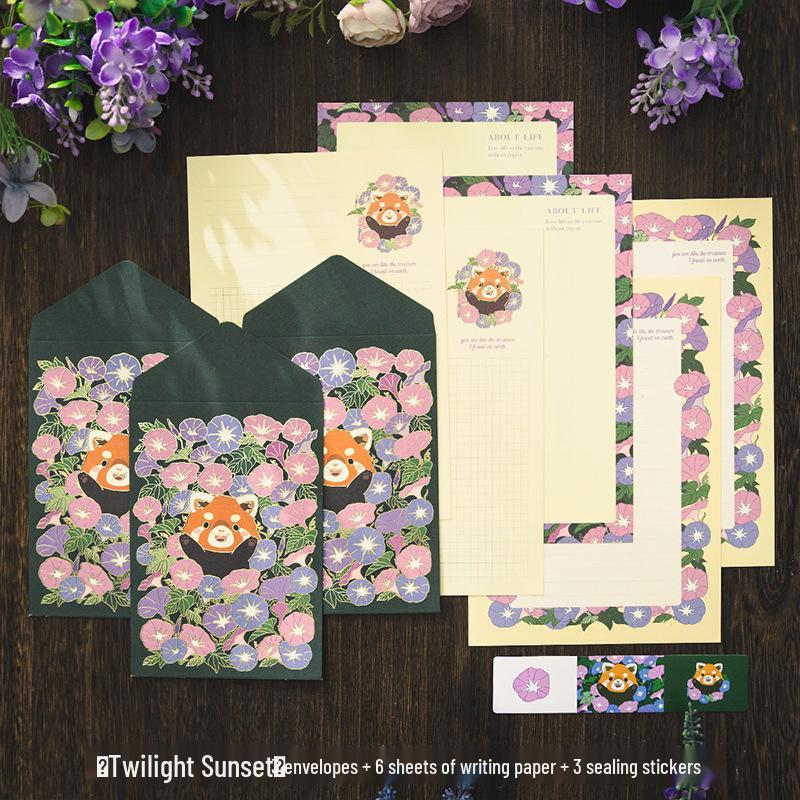 Romantisches Märchen Goldfolien Grußkarten- & Umschlagset – DIY Nachrichten Briefkopf in 4 Stilen