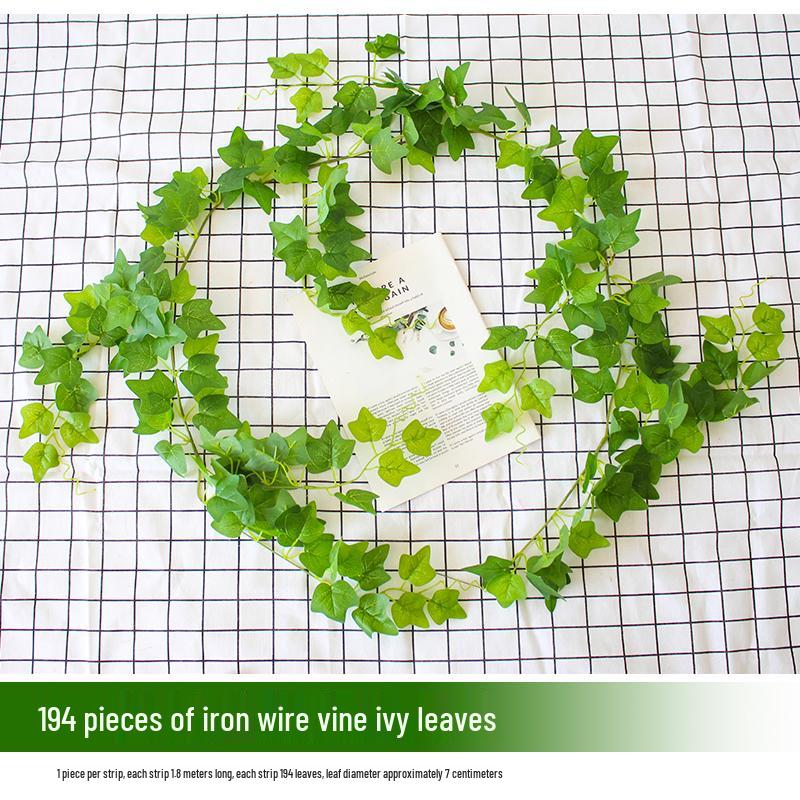 Rattan Pothos Artificial Leaf Vine for Indoor AC and Water Pipe Decoration