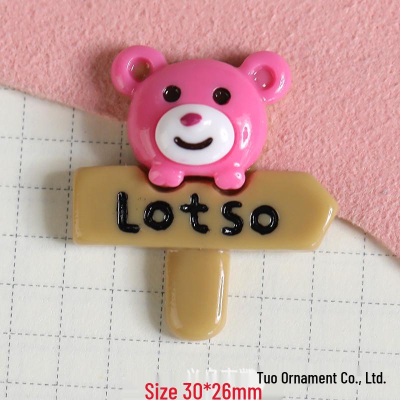 Glossy Sanrio Stitch DIY Accessories: Phone Case, Hair Clip, Cup, Pendant клубничного медведя