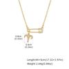 Zodiac Necklace Gold Plated Stainless Steel Chain Safety Pin 12 Constellation Horoscope Pave CZ Pendant Waterproof