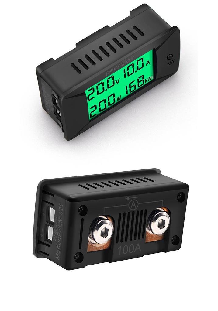 High-Precision DC Digital Volt-Amp Meter & Energy Tester (0-300V/300A)
