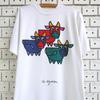 T-shirt Vintage années 90 Bo Bendixen Artiste Danois Vache Colorée Art Graphique Imprimé T-shirt Taille M