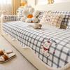 Cartoon Printed Sofa Cover Fabric with Anti Slip and High-end Feel Thickened and Warm Sofa Cushion Cover for Autumn and Winter