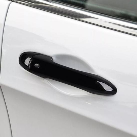 Glossy Black Exterior Door Handle Cover Trim Set 8PCS For Jeep Compass 2017-2025