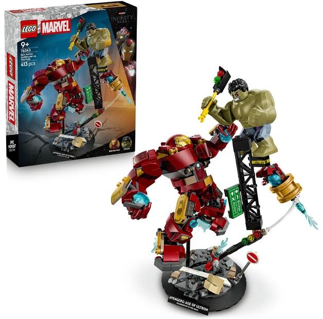 Set de construcție LEGO Marvel 76343 Bătălia Epică: Hulkbuster împotriva lui Hulk