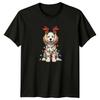 Puppy Christmas Lights Holiday Unisexs TShirt Unisexs Tee Graphic Unisex Top