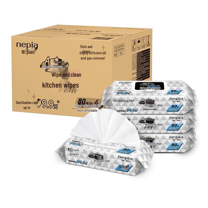Nepia Kitchen Wipes 80-Count x 4 Packs